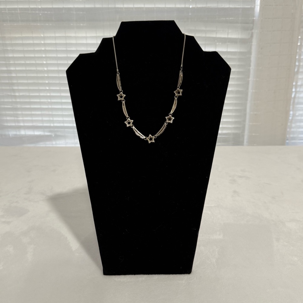Vintage Sterling Silver Star Necklace .925 Stamped